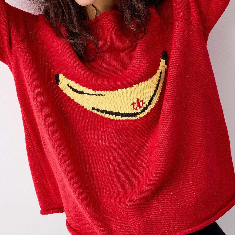Things Between Red Banana Boxy Sweater